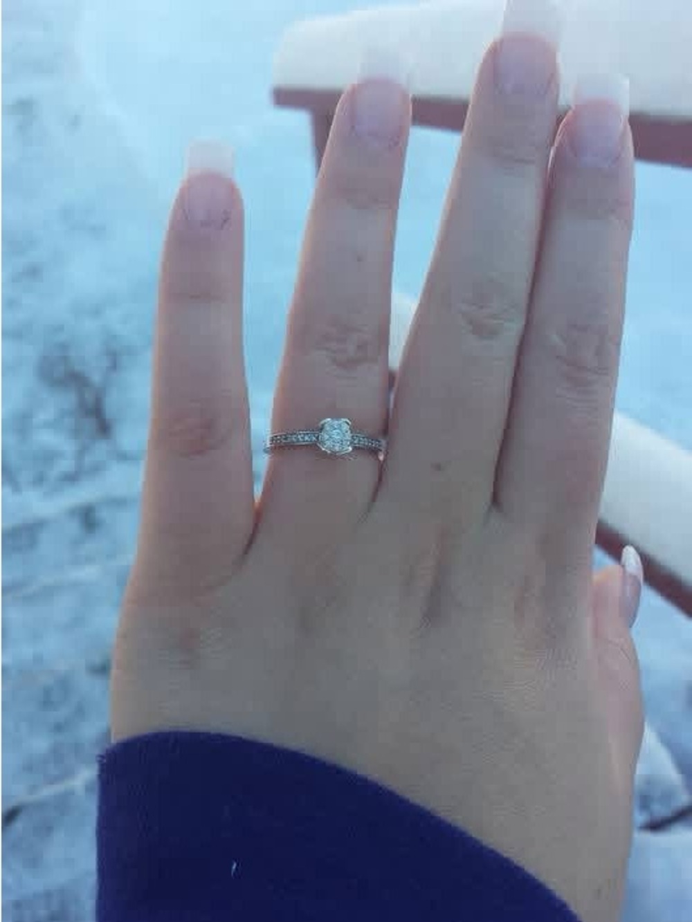 14K White Gold Diamond Halo Engagement Ring - Kay